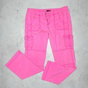Vintage A New Approach (A.N.A.) Neon Pink Cargo Pants, Size 10